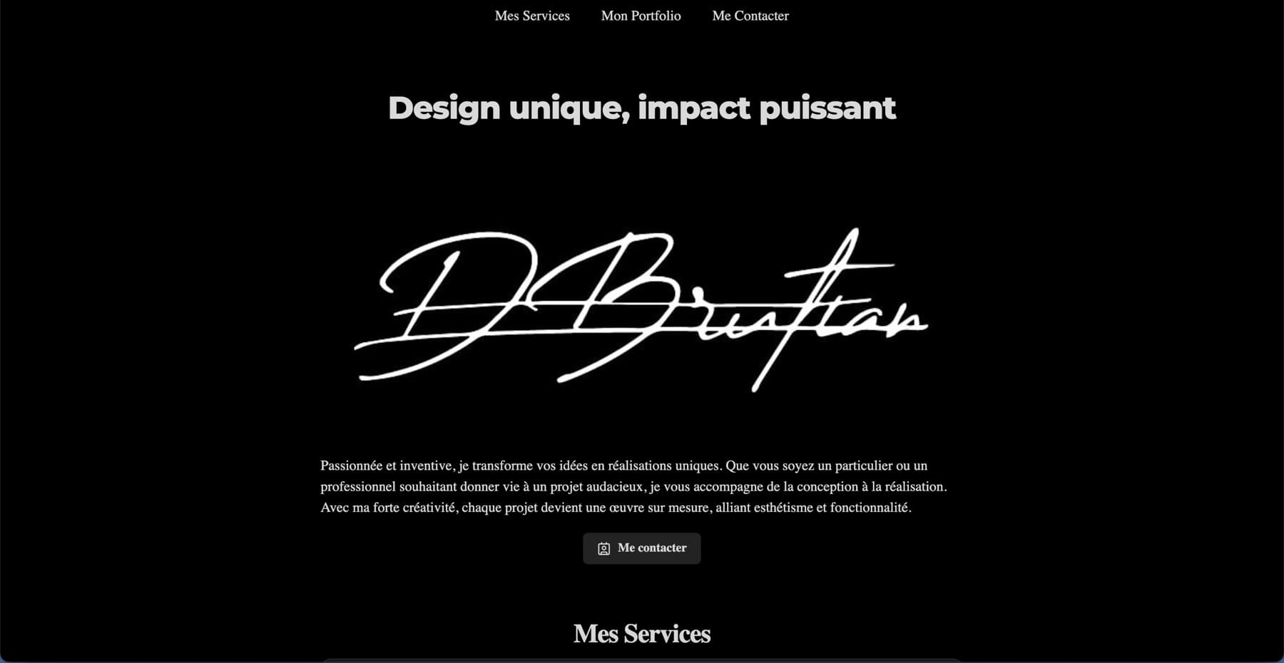 Aperçu du site Design by Brutian